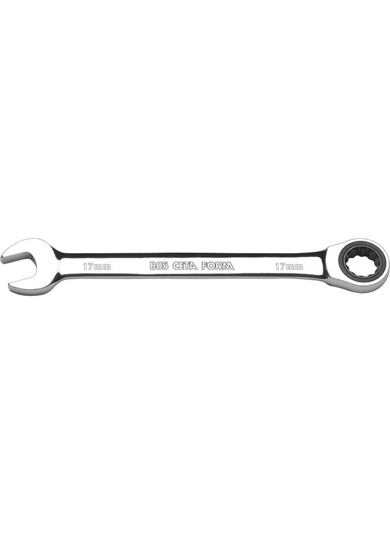 Ceta Form B05-17 17 Mm C-Gear Ratchet Combination Wrenches Flat 