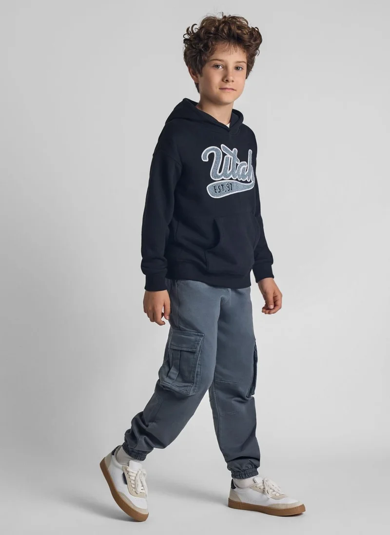 MINOTI Teen Boys Cargo Jogger Trousers with Side Pockets