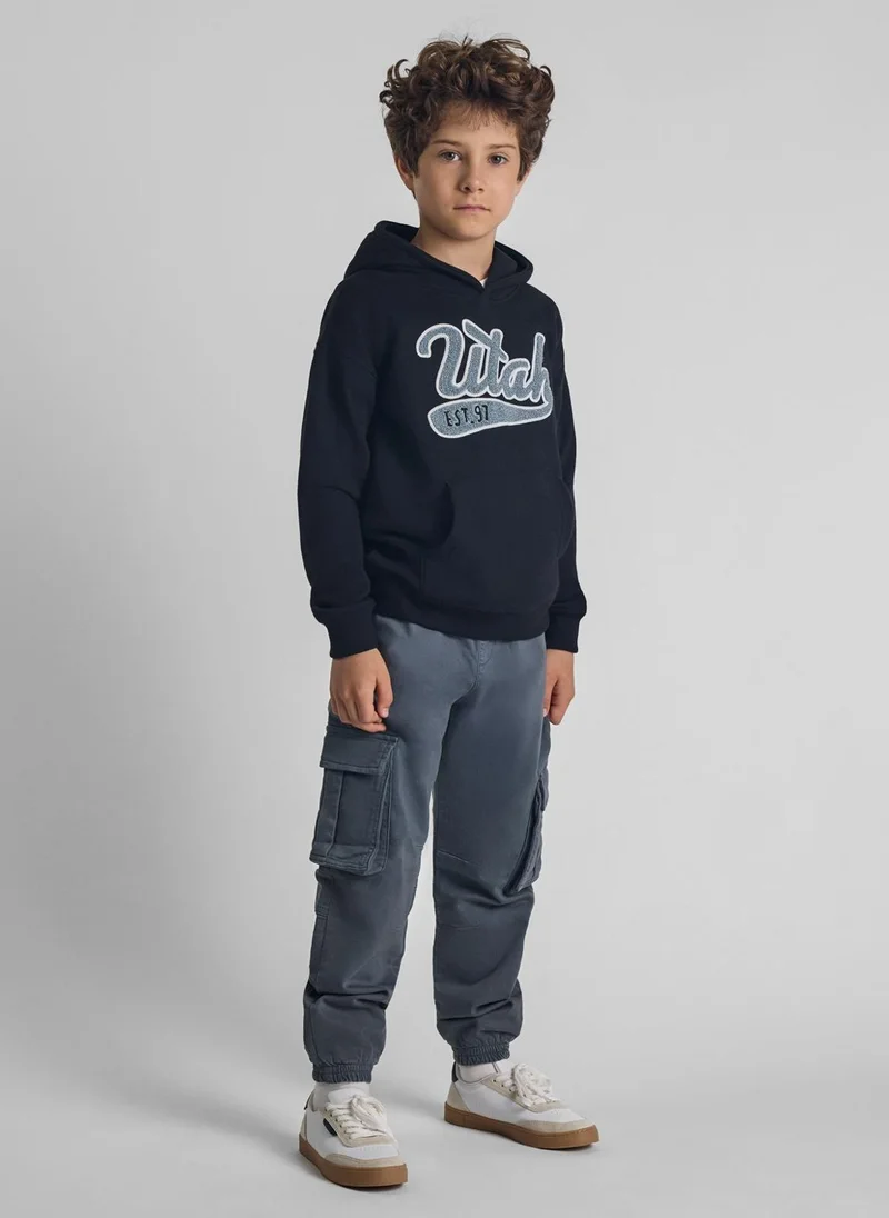 MINOTI Teen Boys Cargo Jogger Trousers with Side Pockets