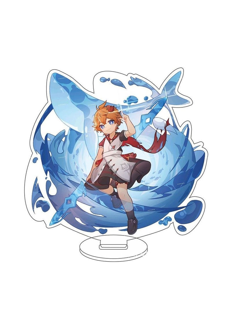 Genshin Impact Stand Figure Acrylic Ornaments Stand Model Collections Peripheral Statue Card Character Proof Series Transparent Figure Model Fans Decoration Collection Desk Decor Toys Cute(6pcs)  - Image 5