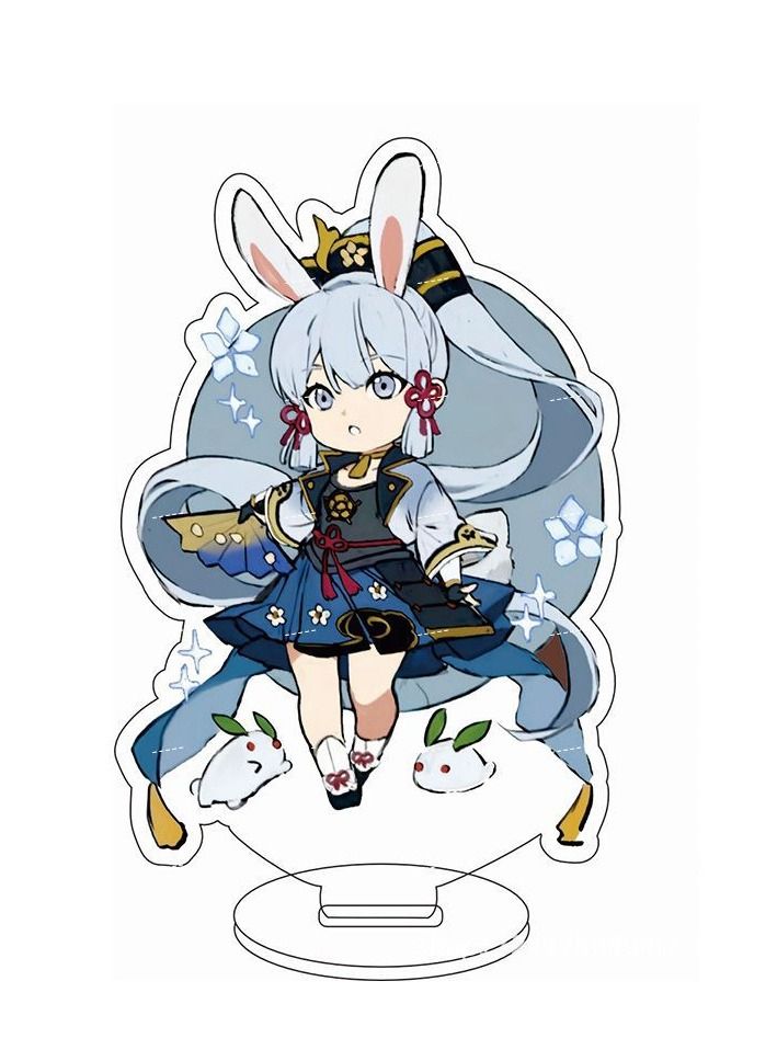 Genshin Impact Stand Figure Acrylic Ornaments Stand Model Collections Peripheral Statue Card Character Proof Series Transparent Figure Model Fans Decoration Collection Desk Decor Toys Cute(6pcs)  - Image 3