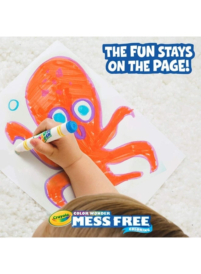 Crayola - Color Wonder Animal Friends Coloring Set | Mess-Free Coloring for Kids - 5 CW Markers | Foldalope Packaging for Easy Storage - Ideal Travel-Friendly Activity | Perfect Gift for Boys and Girls Ages 3+ - Image 3