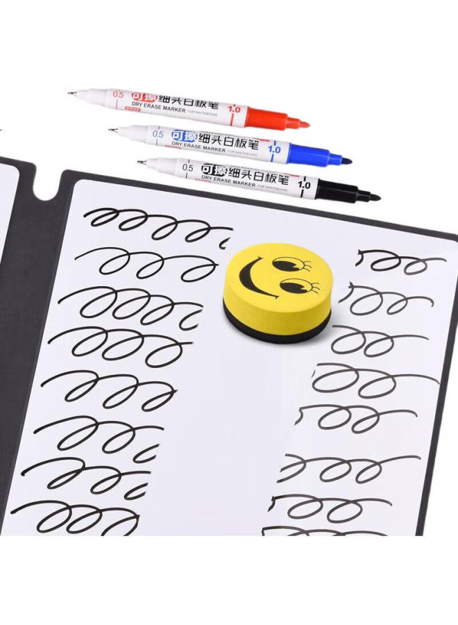 GENVANA Jinwanian Double-Headed Ultra-Fine Red Erasable Whiteboard Marker 1.0-0.5Mm, Fine Tip For Office, Teaching, Meetings, Whiteboard Pen, Extra Fine Control Tip, Draft-Specific Fine Tip G-0639 - Image 1
