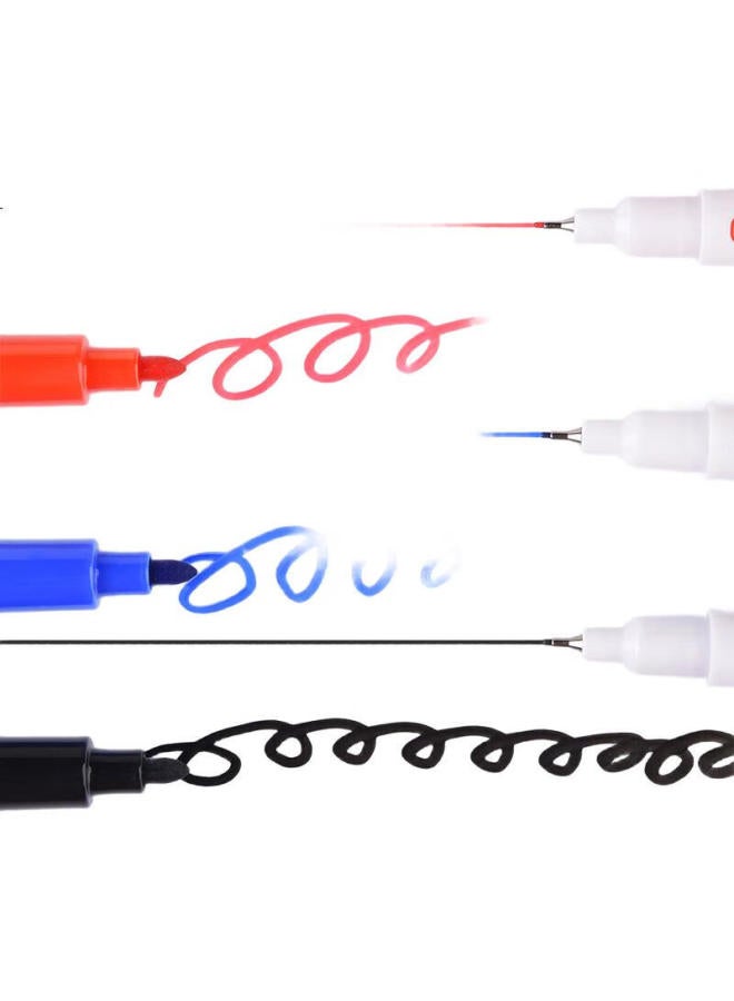 GENVANA Jinwanian Double-Headed Ultra-Fine Red Erasable Whiteboard Marker 1.0-0.5Mm, Fine Tip For Office, Teaching, Meetings, Whiteboard Pen, Extra Fine Control Tip, Draft-Specific Fine Tip G-0639 - Image 2