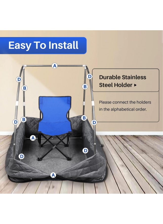 TOREAD TOREAD Single Person Sauna Portable Folding Steam Sauna with 1000W&2.6L steam Generator, Personal Sauna Tent for Relaxation, Fast Heating in 6 Min, with Remote Control, Grey  - Image 4