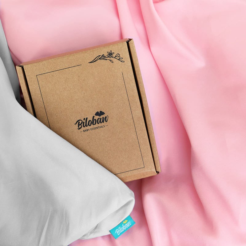 Biloban Baby Bassinet Sheets 4 Pack Compatible with 33" x 20" Mika Micky, Baby Delight, Dream On Me Bedside Sleeper Bassinet, Ultra Soft & Skin Friendly, Washer & Dryer, Grey and Pink - Image 4