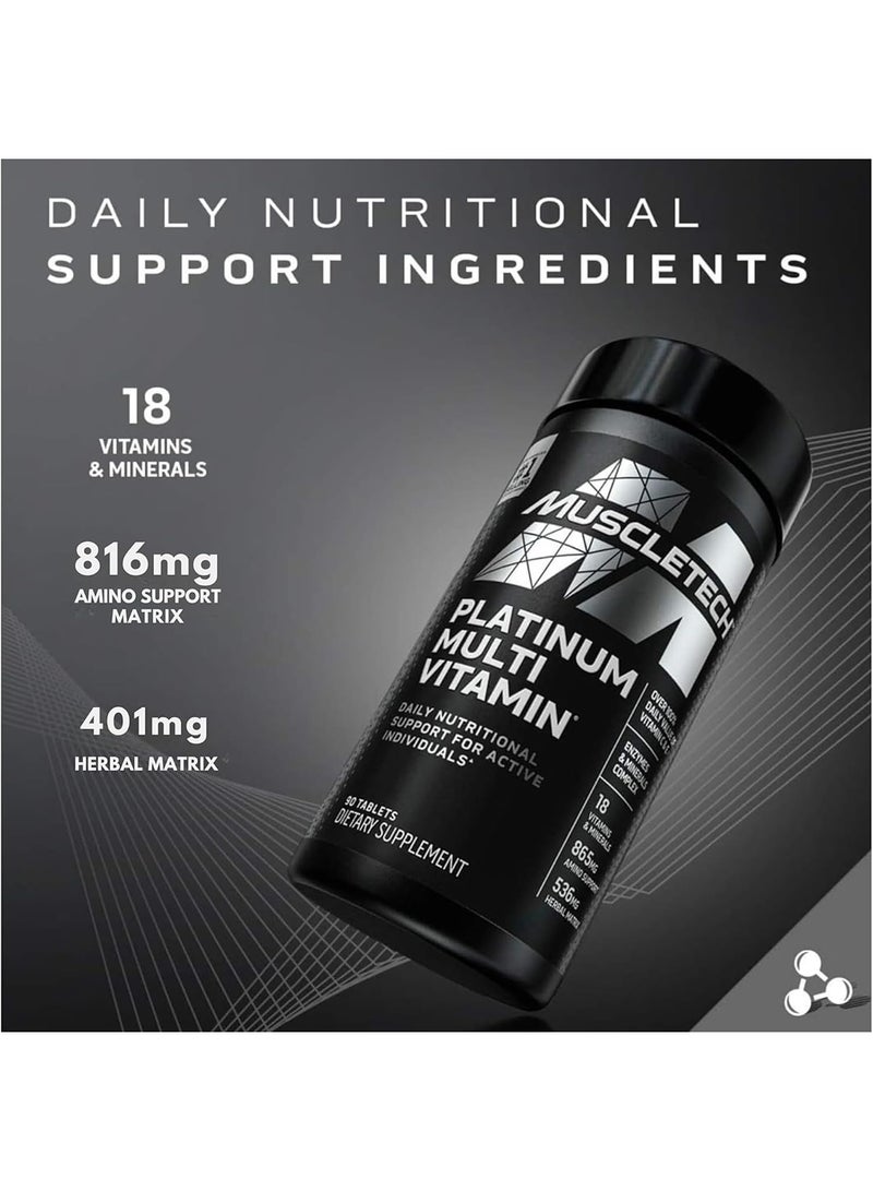 MuscleTech Platinum Multi Vitamin 90 Tablets - Image 2