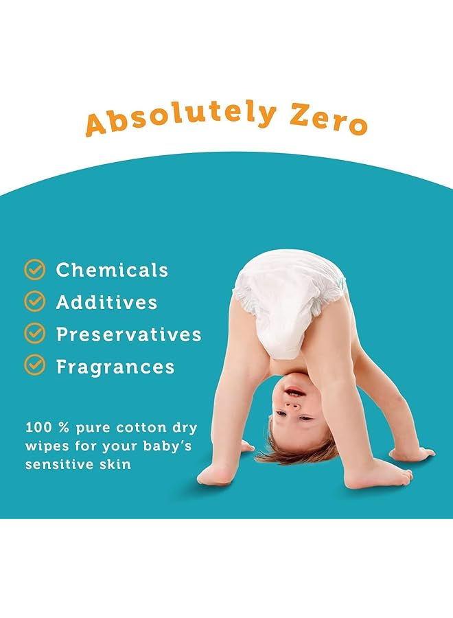 erorex Baby Wet Wipes Ultra Soft 100% Pure Cotton Dry Baby Wipes Use Wet Or Dry Soft And Sensitive Extra  - Image 4