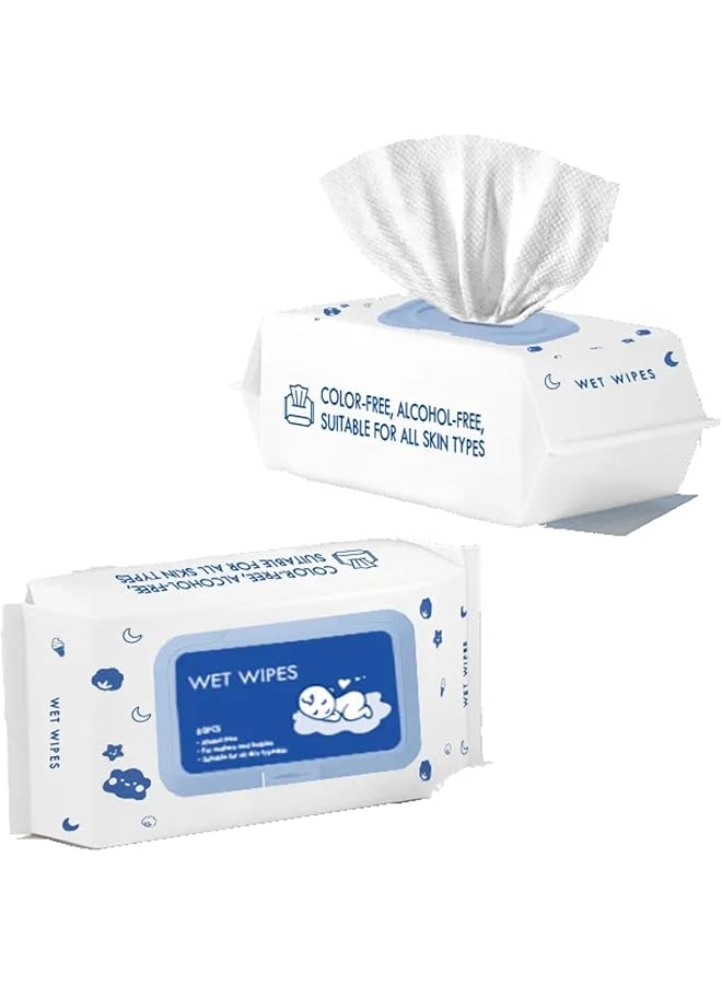 erorex Baby Wet Wipes Ultra Soft 100% Pure Cotton Dry Baby Wipes Use Wet Or Dry Soft And Sensitive Extra  - Image 1
