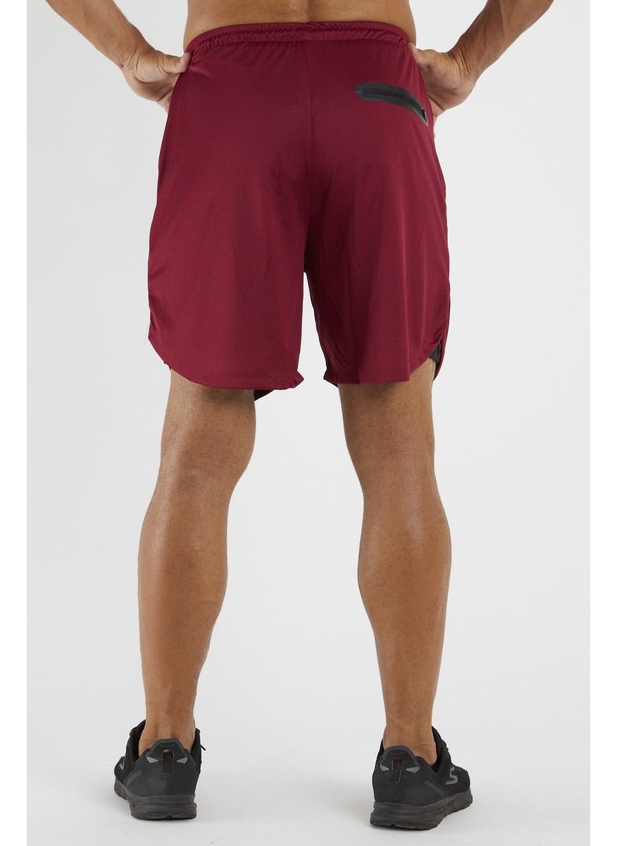 Gymwolves Men's Sports Shorts Double Layer | burgundy | Comfort Series  - Image 5