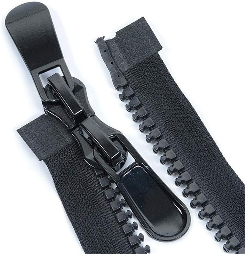 Zippers for Sewing，Zipper Replacement, No. 8 Resin Double Opening Large Zipper Long Jacket Zippers, Sewing Double Head Home Textile for DIY Fashion Accessories, (1pcs)(120cm) - Image 1