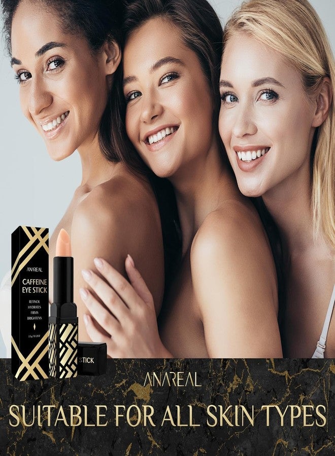 ANAREAL بلسم الكافيين للعينين (عبوتان) - مرطب ومفتح للعينين، يعالج الهالات السوداء والانتفاخات، مضاد للتجاعيد، منتج كوري للعناية بالبشرة مع الريتينول، كريم منعش للعينين والوجه والهالات السوداء تحت العينين - Image 4