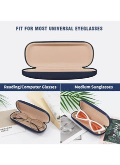 Oasisgalore Glasses Case Hard Shell - PU Leather Eyeglass Case Eyeglasses Case for Sunglasses Eye Glasses Case  - Image 3