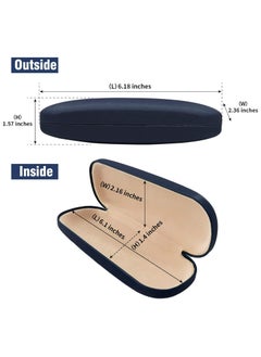 Oasisgalore Glasses Case Hard Shell - PU Leather Eyeglass Case Eyeglasses Case for Sunglasses Eye Glasses Case  - Image 2
