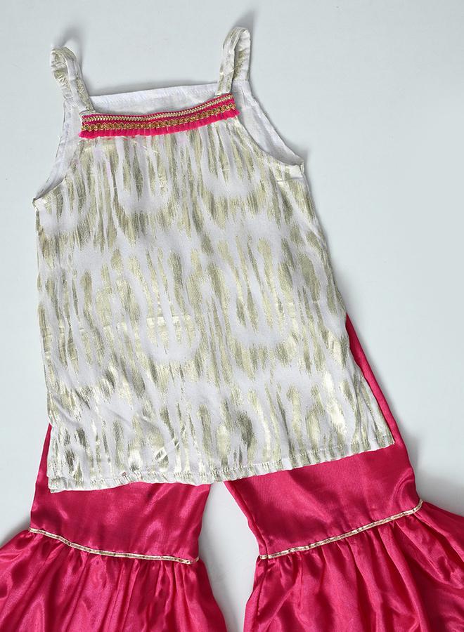 BELLA MODA Bella Moda Printed Strappy Ethnic Top and Pants Set  - Image 1