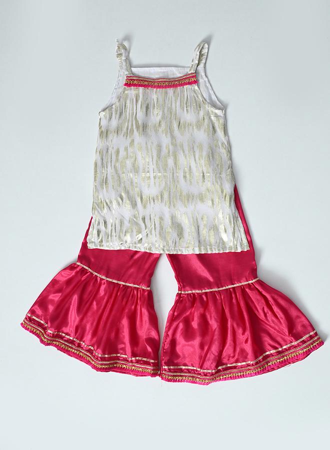 BELLA MODA Bella Moda Printed Strappy Ethnic Top and Pants Set  - Image 4