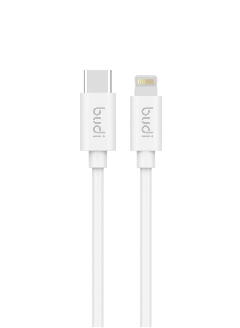 budi USB Type-C to Lightning Cable,  PD Sync and Charging 1M Cable, 195W  - Image 1