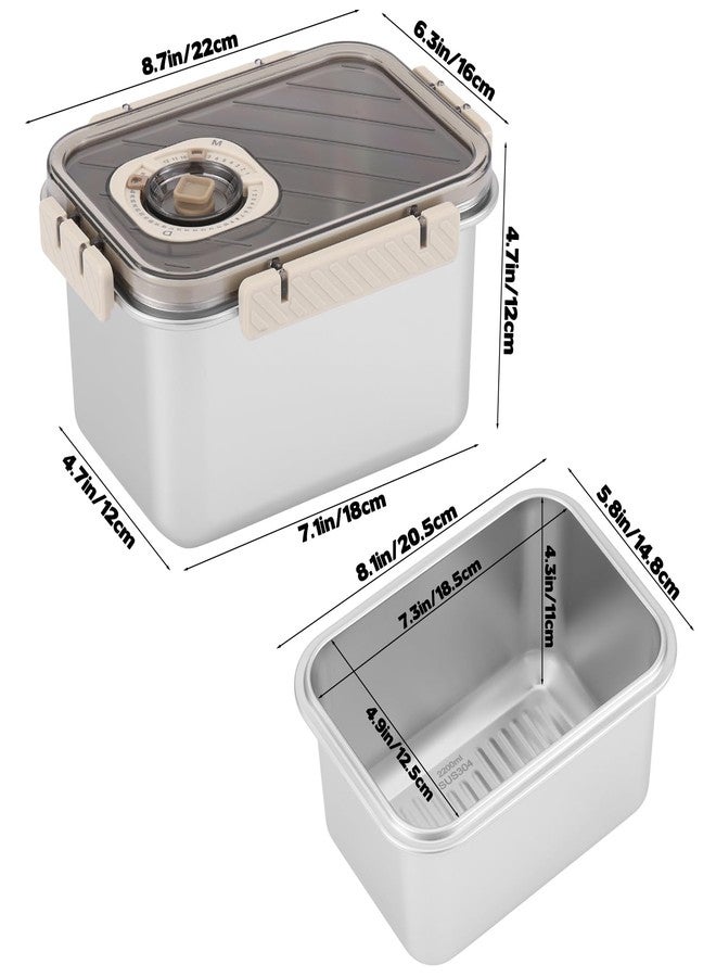 CODOHI Bread Box for Homemade Bread, Time Recording Bread Storage Container with Lid, Airtight Fresh Bread Holder bin For Kitchen Countertop, Dishwasher Safe, 7.3x4.9x4.3 Inch - Image 2