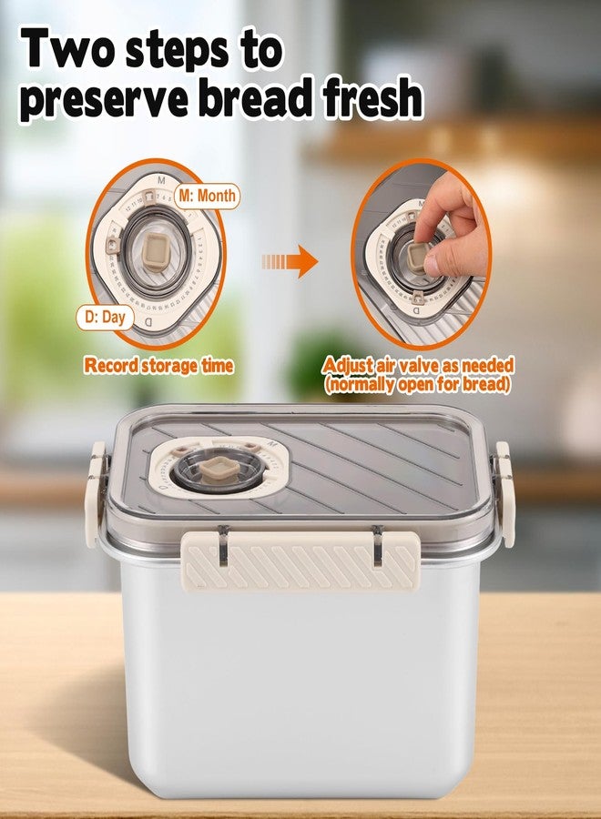 CODOHI Bread Box for Homemade Bread, Time Recording Bread Storage Container with Lid, Airtight Fresh Bread Holder bin For Kitchen Countertop, Dishwasher Safe, 7.3x4.9x4.3 Inch - Image 3