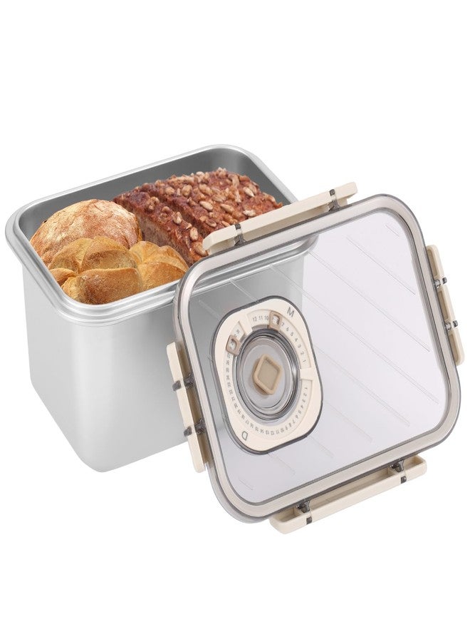 CODOHI Bread Box for Homemade Bread, Time Recording Bread Storage Container with Lid, Airtight Fresh Bread Holder bin For Kitchen Countertop, Dishwasher Safe, 7.3x4.9x4.3 Inch - Image 1