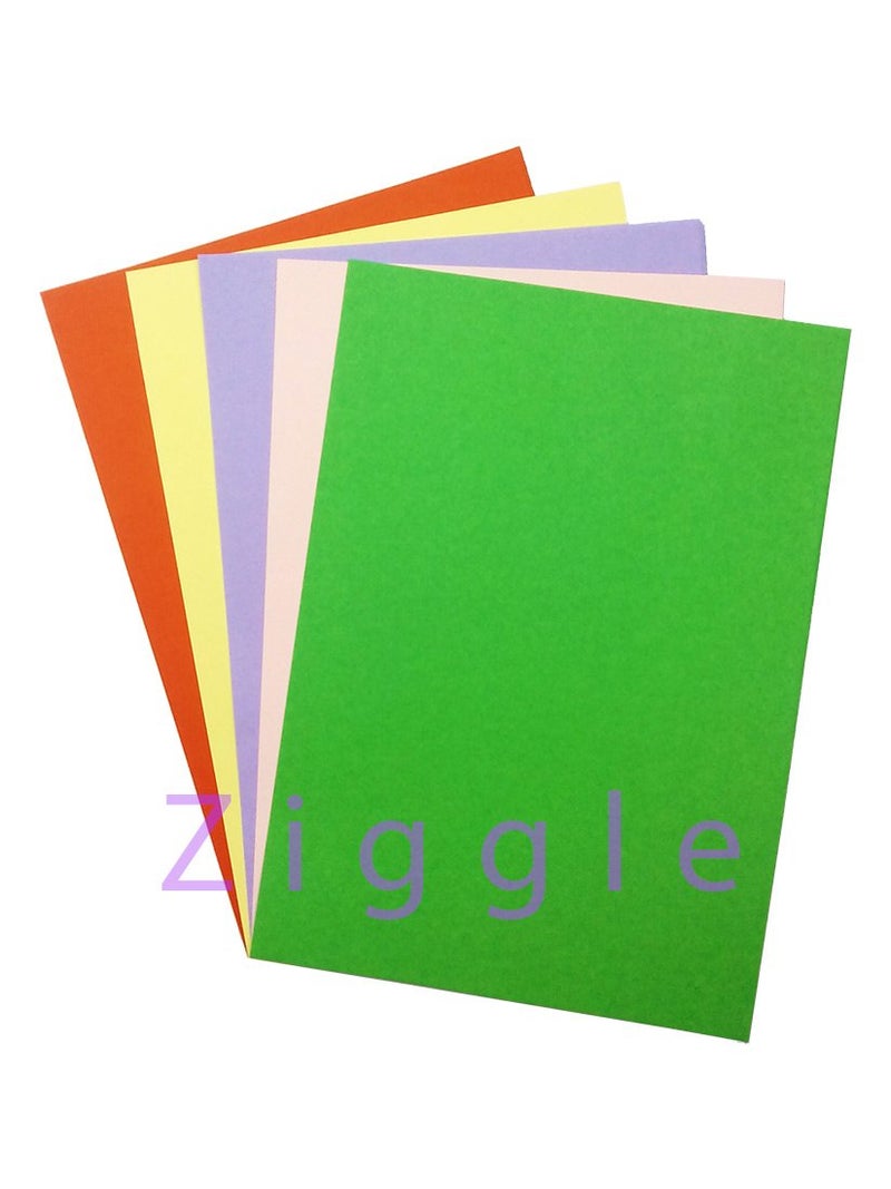 A4 Size Pastel Colored Sheets Paper for Art and Craft- 5 Colors (Pack of 60 Sheets)