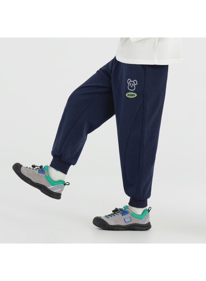 BOY سروال بقلنسوة مع طباعة دب ممتعة، أسلوب جديد ربيع/خريف 2025، سراويل غير رسمية ناعمة ومريحة للأطفال - Image 5