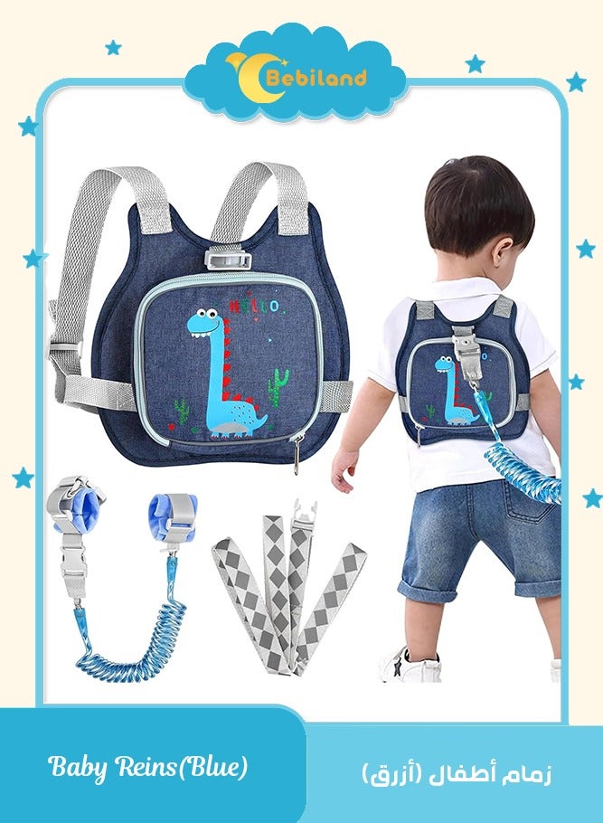 بيبي لاند زمام للاطفال الصغار وصلة معصم مضادة للفقدان سرج بتصميم ديناصور لطيف مع قابل للطي حزام مساعد للمشي الاولاد والبنات اثناء المشي - Image 1