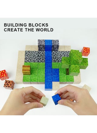 20pcs Minecraft DIY magnetic cube building blocks characters, stackable assembly toy blocks - view 3