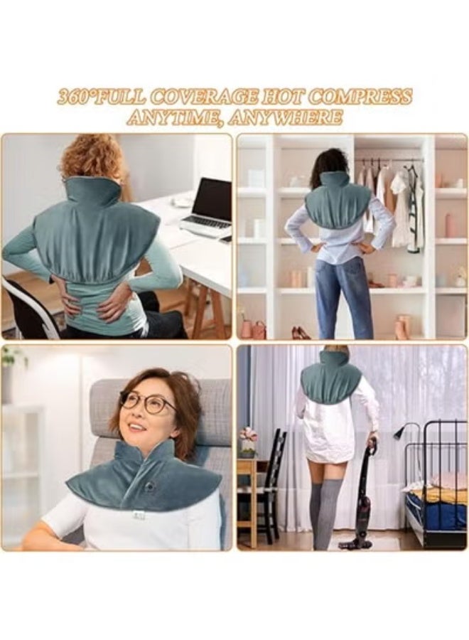 Heavy-Duty Neck & Shoulder Heating Pad – 3 Heat Settings – Electric Pain Relief for Neck, Shoulders & Back – For Men, Women & Seniors - Image 4