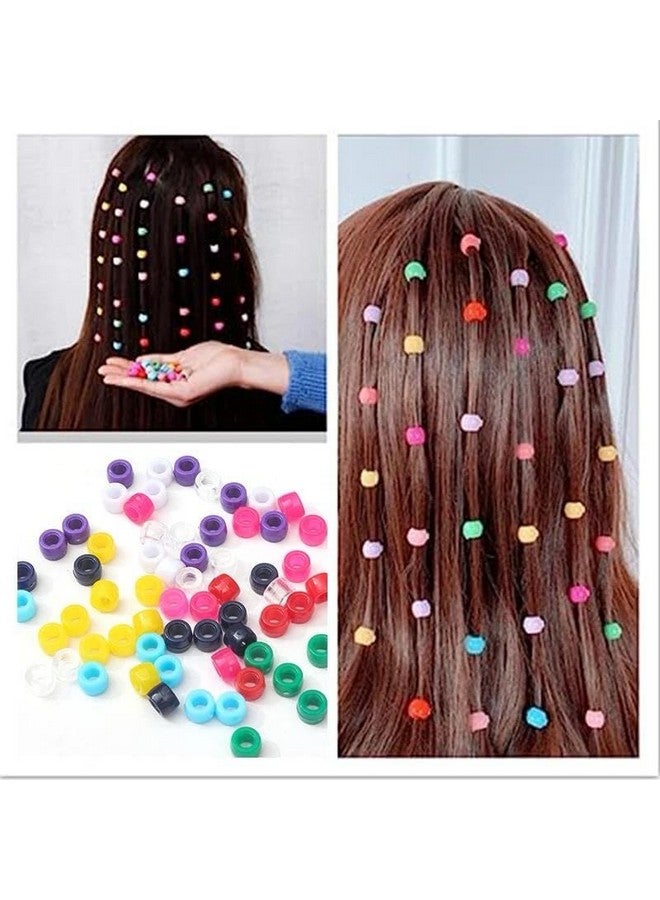 Radhya Accessories إكسسوارات راديا 50 قطعة خرز شعر للأطفال مشابك شعر ملونة للفتيات الصغيرات مشابك شعر صغيرة للنساء والفتيات مشابك شعر بلاستيكية ملونة لصنع ضفائر الشعر (متعدد الألوان) - Image 5
