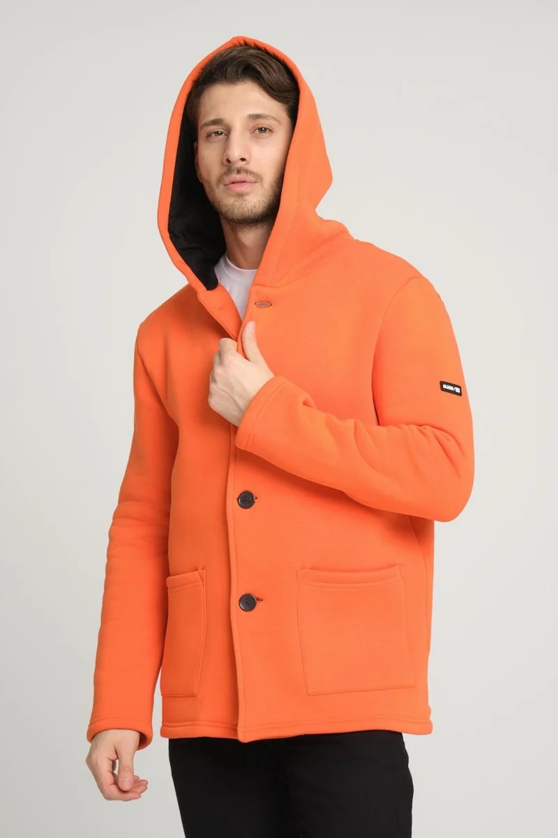 الكسندر جاردي Oversize Hooded Jacket with Ruffle Inside (E22-60700)