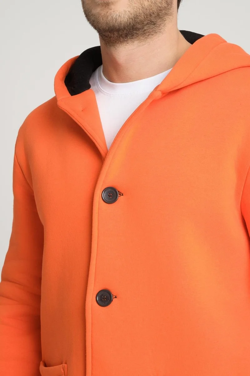 الكسندر جاردي Oversize Hooded Jacket with Ruffle Inside (E22-60700)
