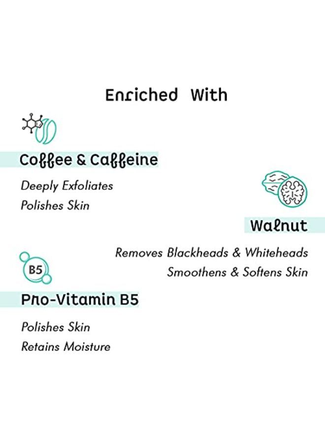 MCaffeine مقشر الوجه العميق بالقهوة الإسبريسو | يزيل الرؤوس السوداء والبيضاء، يلمع البشرة | الجوز، برو فيتامين ب5 | لجميع أنواع البشرة | خالٍ من البارابين والقسوة - Image 4