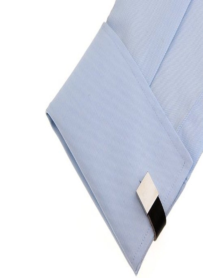 ZIVOM Wrap Around Black Leatherette Cufflinks For Men - Image 3