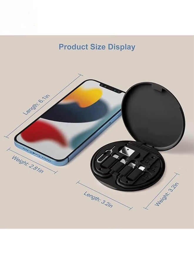 5 in 1 Multi-functional USB charging adapter kit, USB C conversion set USB A and Type C, data transfer, card storage, tray eject pin, phone holder.  - Image 2