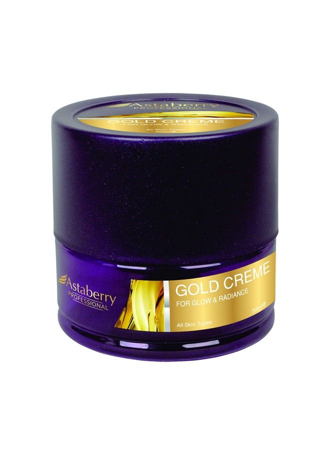 Astaberry Professional Gold Creme For Glow & Radiance Skin 500Ml Get Young And Hydrated Skin; Reversing Oxidation Damage; Counteracts Aging Of The Skin; All Skin Types - Image 1