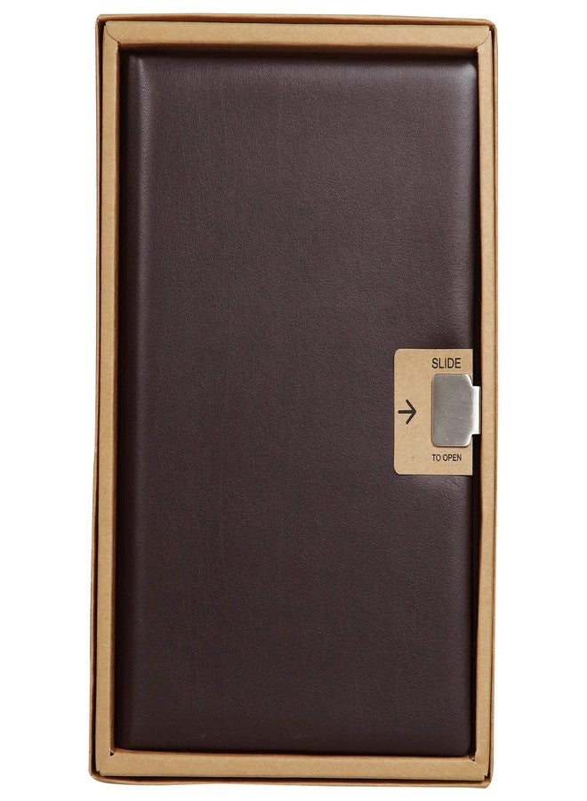Kitabby- Legacy Slide- A5 Size-Hard Bound Notebook with a Sliding Lock Mechanism- Padded PU Soft Leather Cover Material- (Maroon) - Image 3