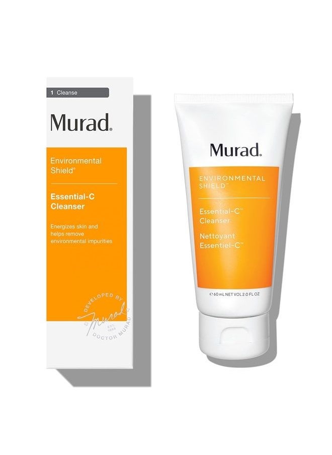 Murad Essential-C Facial Cleanser - Environmental Shield Foaming Gel - Vitamin & Antioxidant Rich Treatment Backed by Science, 2 Fl Oz  - Image 1