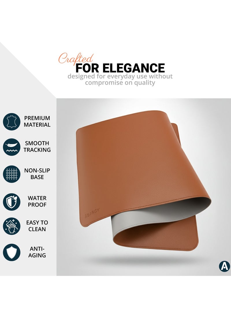 أبارسي ماوس باد جلد على الوجهين - 2XL ، 80 × 40 سم (31.50 × 15.75 انش), بني ورمادي - Image 3