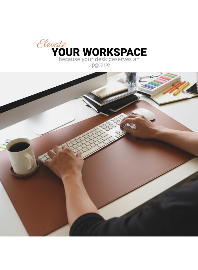 أبارسي ماوس باد جلد على الوجهين - 2XL ، 80 × 40 سم (31.50 × 15.75 انش), بني ورمادي - Image 4