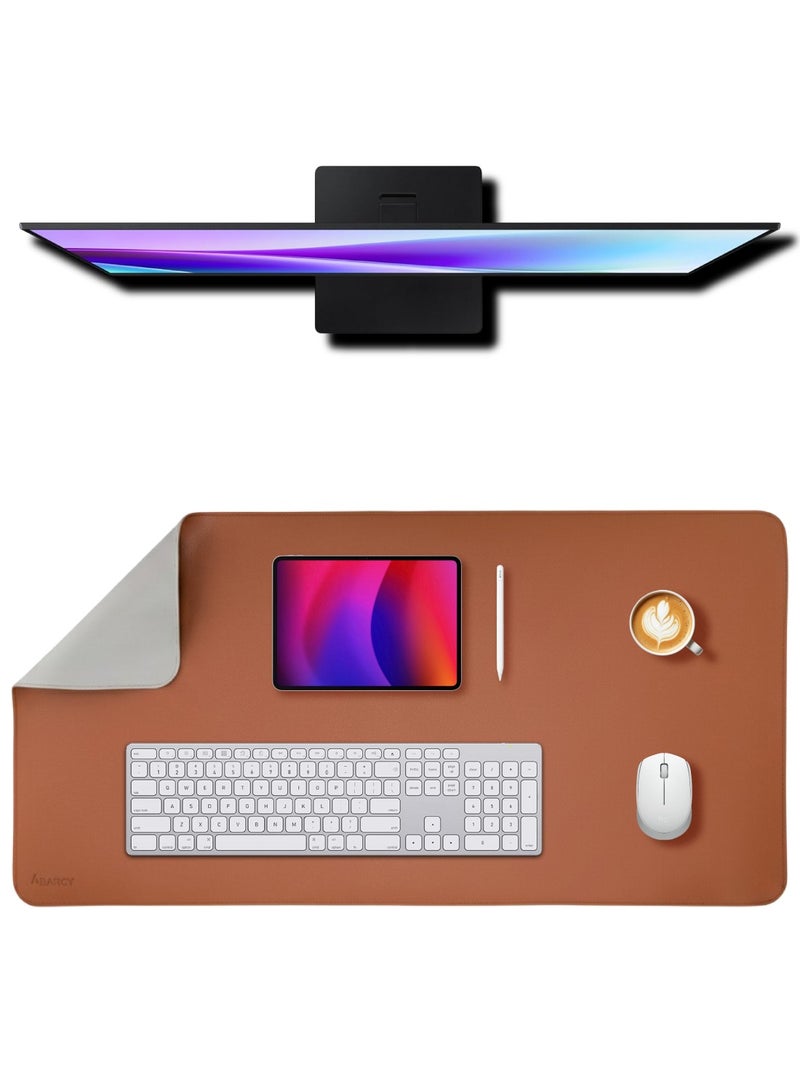 أبارسي ماوس باد جلد على الوجهين - 2XL ، 80 × 40 سم (31.50 × 15.75 انش), بني ورمادي - Image 1