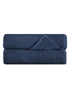 MAXQON Pack Of 2 - Bath Towel - 100% Cotton 600 GSM Large Size (70x140cm) Highly Absorbent And Super Durable , Color Dark Blue  - Image 1
