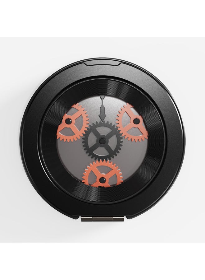 X12 Star Wheel Rotating Stand 360 Lazy Desktop Adjustable Ring Buckle Portable Live Phone Stand-Color:Black-Style:X12 Star Wheel Bracket (self-adhesive)  - Image 1