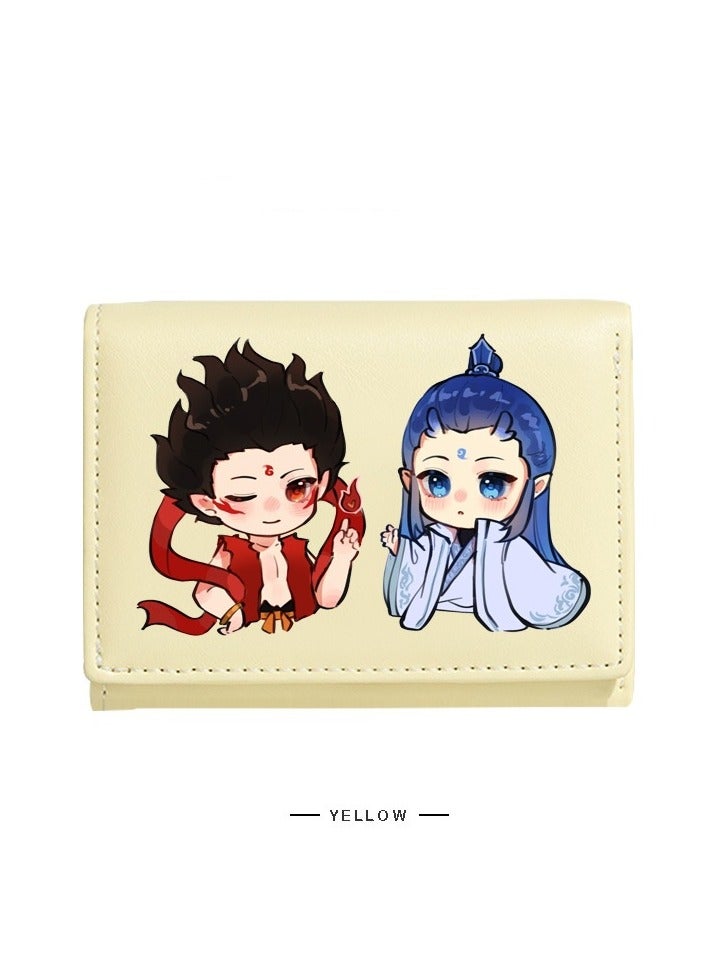 KUYING Nezha Short Wallet PU Student Wallet 