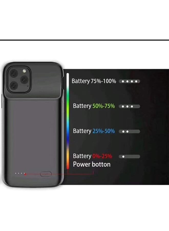 NuSense Battery Case For Iphone 11 Pro, 4800Mah Portable Protective Charging Case Extended Rechargeable Battery Pack Charger Case (5.8 Inch), Black  - Image 3