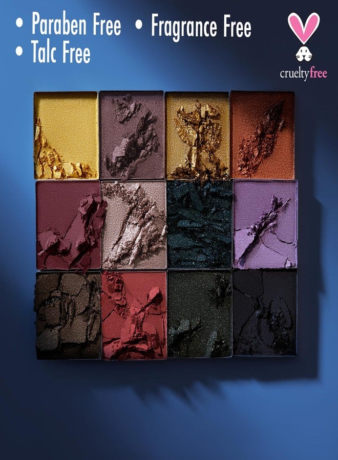 Black Radiance Brilliant Effects Eye Shadow Palette, 12 Intense Ultra Pigmented Powder, Buildable & Blendable Versatile Matte to Shimmer Finishes, Cruelty-Free & Vegan - Midnight Magic - Image 3