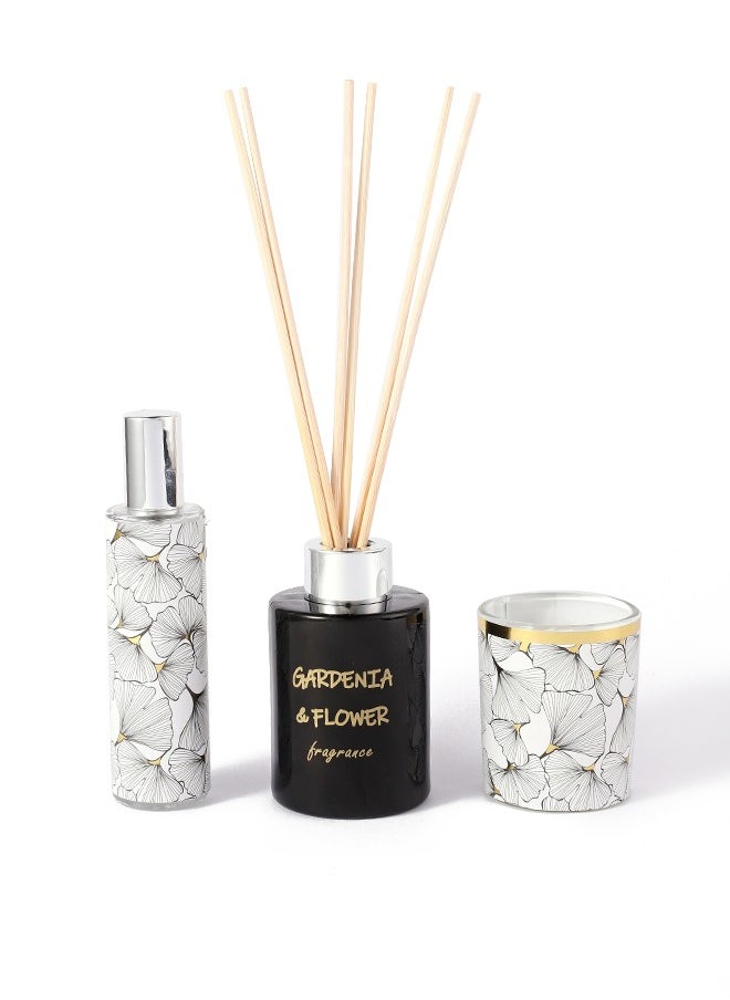 Generic 3 in 1   alcohol-free Scented Candles&Reed Diffuser Set（Black)  - Image 1