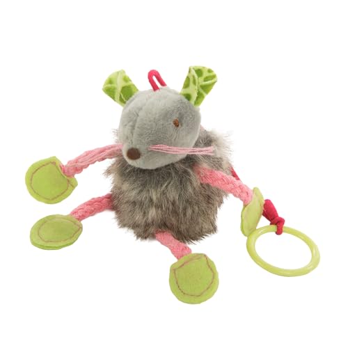SmartyKat 3 Count Bouncy Mouse Bungee Dangler Plush Cat Toys Multi Color 3 Count - Image 1