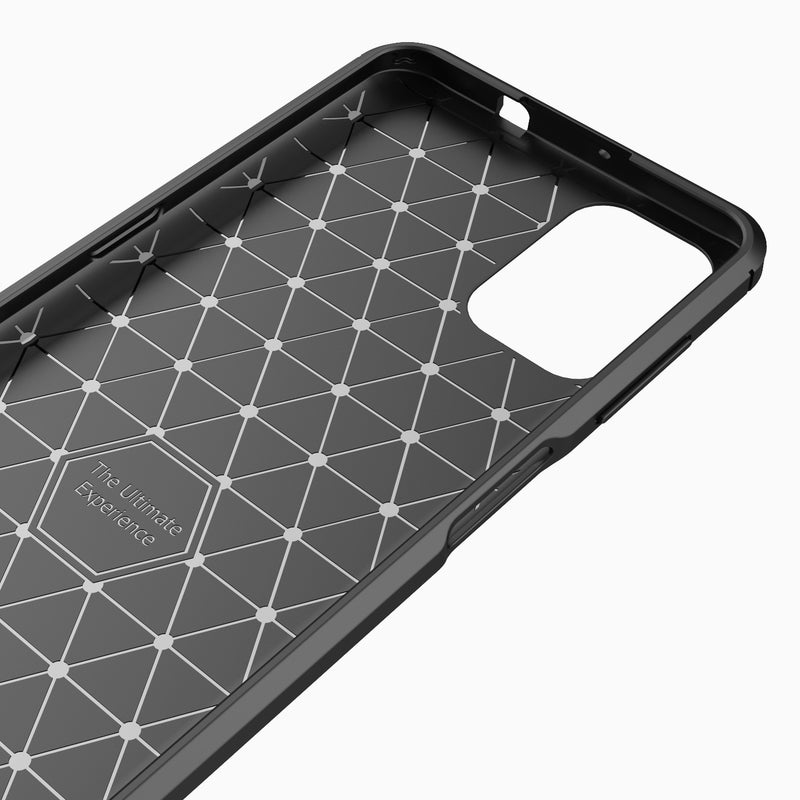 BURAQ Case Cover For Motorola Moto G9 Plus Brushed Texture Carbon Fiber TPU Case(Black) - Image 4
