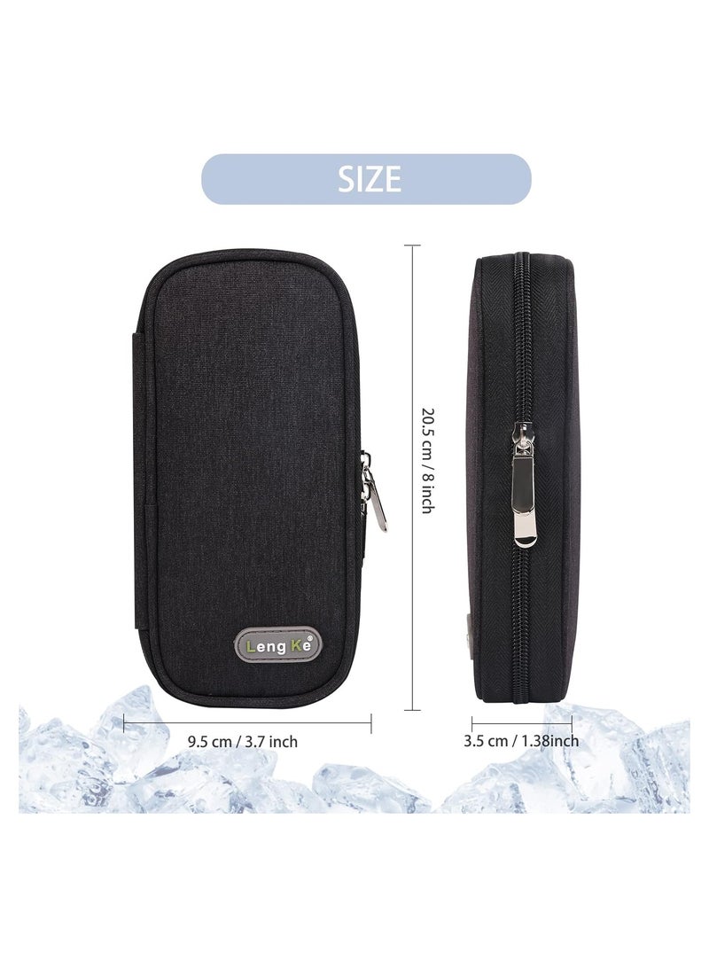Leng Ke Insulin Cooler Travel Case for Diabetic, Insulin Cooling Case Travel Portable Insulin Pen Carrying Case Cooler Bag Organizer for Diabetic Supplies with 2 Ice Pack - Image 3